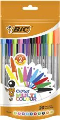 Zdjęcie produktu dla BIC Cristal Czerwony - Niezawodny długopis do pisania i rysowania w intensywnym kolorze