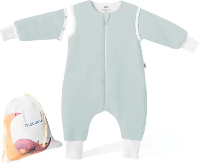 Produktbild von Mababu Mädchen Schlafsack 2.5 TOG mit Füßen,  Baumwolle MAB-JY-VJYS-M76A-0 sea green 70cm