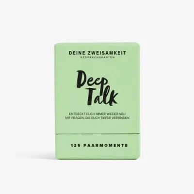 Produktbild von Deeptalk Hier & Jetzt Kartenspiel für Paare – 125 Fragen zu Träumen, Werten, Wünschen