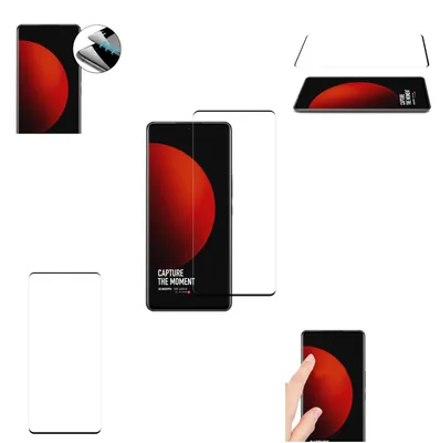 Obrázok produktu pre Pre Xiaomi 12 Ultra 4D Display Full H9 Curved Tempered Glass Black Armour Protection