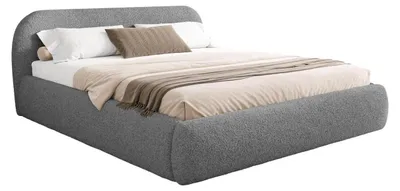 Produktbild von MIRJAN24 Polsterbett Talori, Dopellbett mit Bettkasten, Leistenlattenrost aus Holz (Farbe: Lambi 12, Größe: 140x200 cm)