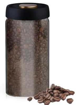 Luftdichter Kaffeebehälter 1,8 l, Glas, Vakuumverschluss