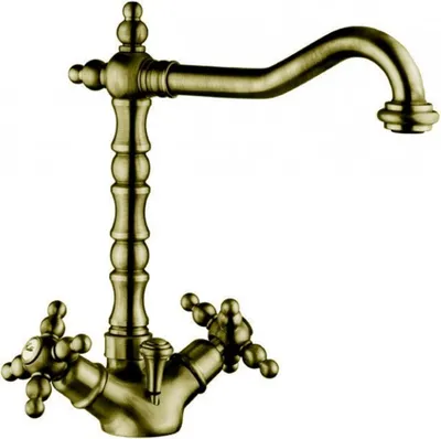 Produktbild von Casa Padrino Luxus Waschbecken Armatur im Jugendstil - Einlochbatterie Waschtisch in Altgold / Bronze - Serie Milano