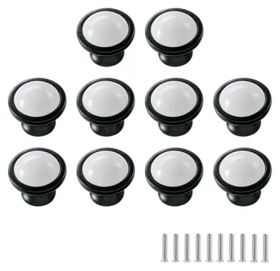 Image de Ensemble de 10 boutons de placard en céramique