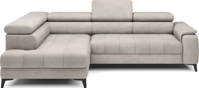 Image de Canapé d'angle DomoHome, modèle indépendant avec fonction couchage et appuie-tête réglables, méridienne, côté gauche, 278 × 197 × 76/98 cm, surface de couchage : 88 × 200 cm, revêtement en tissu rose poudré