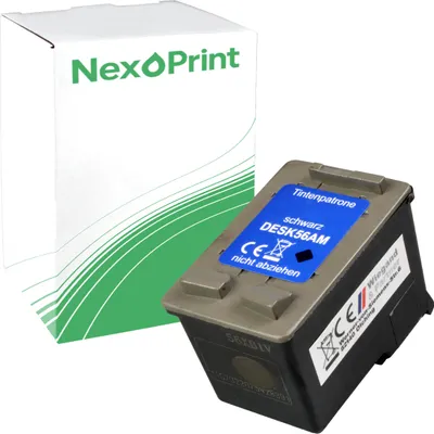 Produktbild von Druckerpatrone kompatibel zu HP C6656AE 56 schwarz DeskJet 5655 5652 5650 W 5650 5552