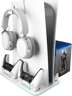 Produktbild von Mars Gaming MPS5-B2, Stand, PlayStation 5 Slim, PlayStation 5 Slim, Weiß, Multi, 1 Lüfter