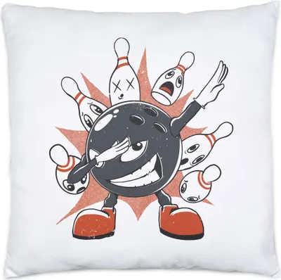 Produktbild von Bowlingball Kissen Bowling Bowlingbahn Sport Pins Spiel Kegeln Kegelbahn Kegeln Freizeit Hobbie Strike