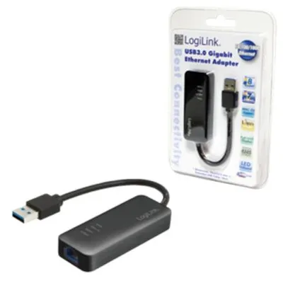 Obrázek produktu pro LogiLink UA0184A, Kabel, USB, Ethernet, 1000 Mbit/s, Černá
