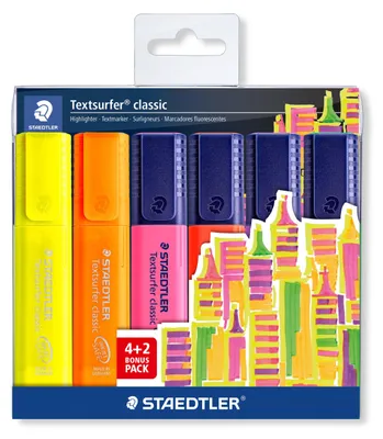 Produktbild von Textmarker "Textsurfer classic 364", 4+2, 1-5 mm, STAEDTLER 364 SWP6P