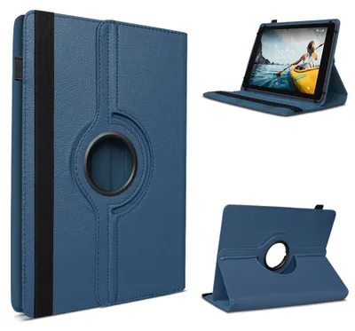 Produktbild von Tablet Hülle für Pritom M10 Tasche Schutzhülle Case 360 Grad Drehbar 10,1 CoverFarbe 360 Uni:Blau
