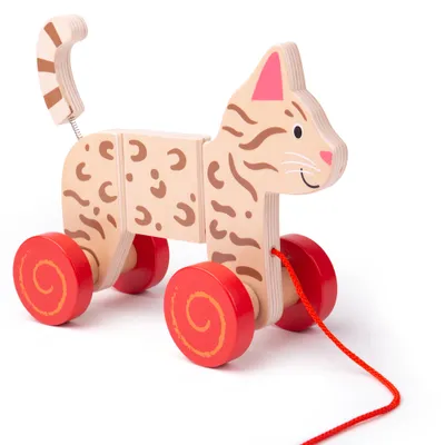 Obrázok produktu pre Bigjigs Detská mačka na ťahanie