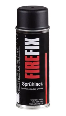 Produktbild von FIREFIX Ofenlack Sprühdose Schwarz, 400 ml, hitzebeständig bis 500 °C, 2010