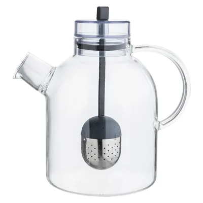 Immagine prodotto di Teiera in vetro con colino Bollitore per tè Teiera in vetro grande Nuovo FLORINA 1,5 l