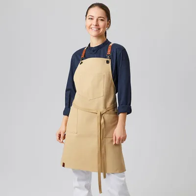Produktbild von Latzschürze B 70 x L 80 cm sand : sand : 100% Baumwolle