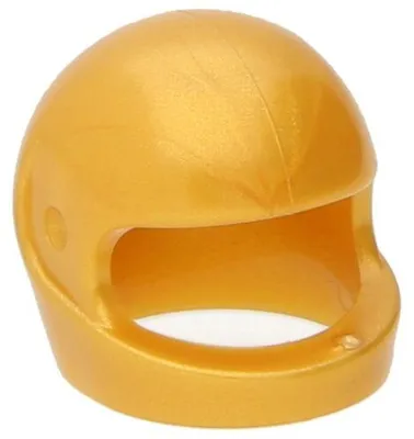 Imagen del producto de 2 cascos para figuras LEGO (modelo 2446) – color dorado – nuevos