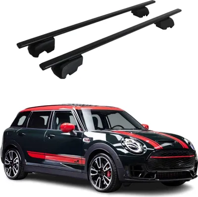 Obrázok produktu pre Priečne strešné nosiče pre Mini Clubman F54 kombi 2015–2023, čierne, s certifikátom ABE