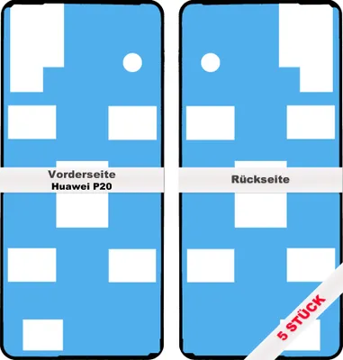 Produktbild von 5x Huawei P20 Akkudeckel Klebefolie Kleber Backcover Rahmen Batterie Glue