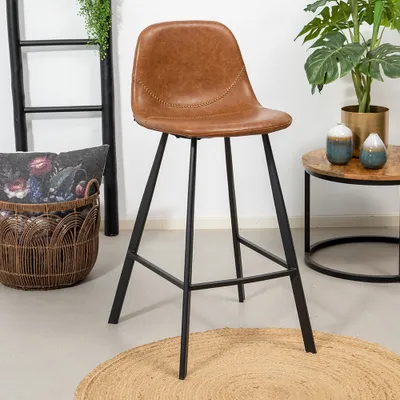 Produktbild von Bronx71 Barhocker Logan Leder cognac 70 cm