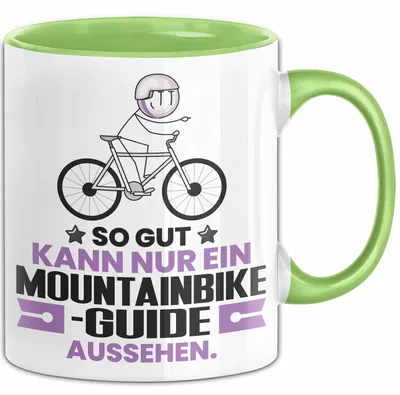 Produktbild von Mountainbike-Guide Geschenk Tasse So Gut Kann Nur Ein Mountainbike-Guide Aussehen Geschenkidee Kaffee-Becher (Grün)