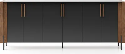 Produktbild von Schwarze Konsole aus Holz modern elegantes Design