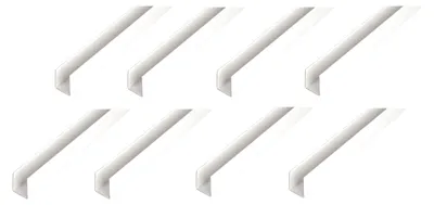 Immagine prodotto di Profilo a U 8 x di Alberts, alluminio, bianco, 20 x 21 x 20 x 1 mm, lunghezza 2 m