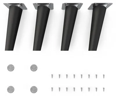 Produktbild von Möbelbeine aus massivem Buchenholz HMF2 - Set von 4, 15 cm hoch