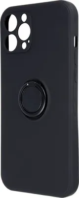 Productafbeelding van Beschermhoes met ringgreep en camerabescherming, compatibel met iPhone 16 Pro Max, zwart