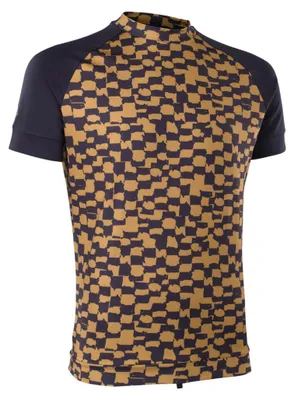 Productafbeelding van ION Elasthan-top rashguard Maze SS, heren, geruit, goud, maat 54/XL (vergelijkbaar met neopreenpakken en -riemen)