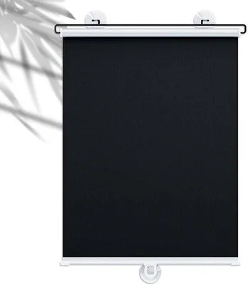 Obrázok produktu pre Čierna roletová mreža – 68 x 165 cm – bez vŕtania – čierna
