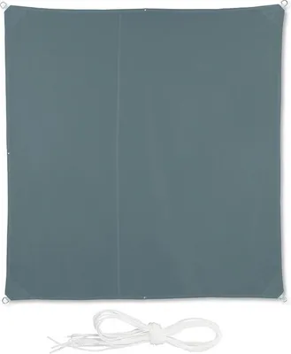 Produktbild von Famanu Sonnensegel quadratisch - 3 x 3 m - wasserabweisend - UV-beständig - mit Spannseilen - Terrasse & Balkon - grau