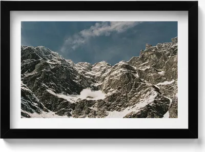 Produktbild von Watzmann Berchtesgadener Berge– Wandbild mit Rahmen – Gerahmtes Bild  – Wanddekoration – 30x20 cm –  Schwarz Rahmen