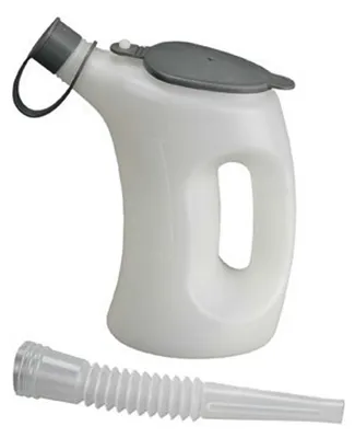 Immagine prodotto di Bicchiere dosatore Pressol con coperchio-FLA-PE, 0,5 l-bianco-trasparente
