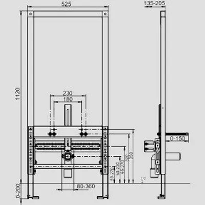 Produktbild von SANIT 90.676.00..T000 Bidet-Element INEO 1120/525