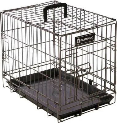 Image de FLAMINGO Cage de transport Ebo 47 x 31 x 38 cm brun-métallique 517579
