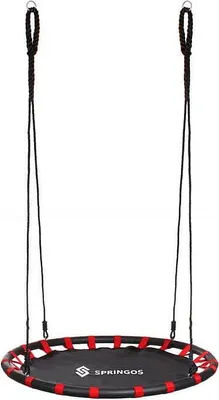 Image de Zahradní houpačka SPRINGOS ČAPÍ HNÍZDO 110 cm černá/červená
