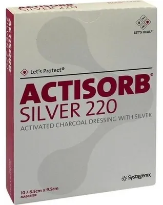 Produktbild von ACTISORB 220 Silver 6,5x9,5 cm steril Kompressen