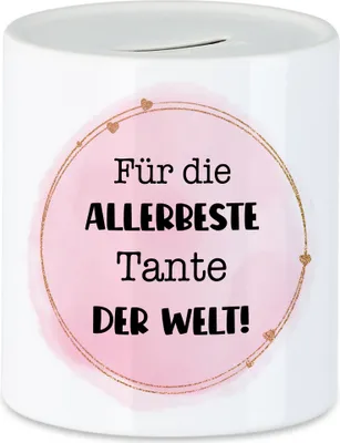 Produktbild von Für die allerbeste Tante der Welt Spardose Tante Patentante Geburtstag Weihnachten