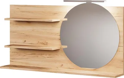 Image de Étagère à miroir Vicco Avena Chêne 100x50cm avec 3 compartiments ouverts, Model 58564