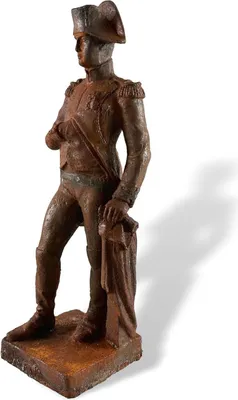 Produktbild von Skulptur Napoleon Garten Figur Statue Eisen Rost Dekoration 57cm Antik-Stil