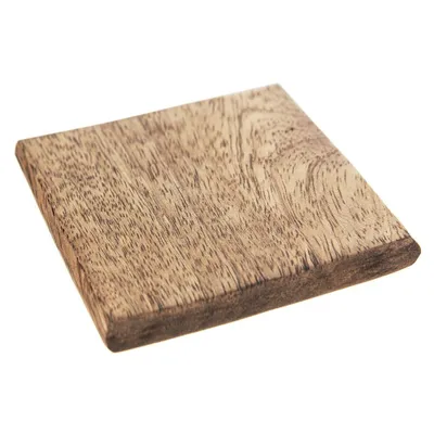 Produktbild von Quadratische Holzmatte 10x10 cm aus natürlichem Mangoholz