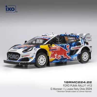 Produktbild von FORD PUMA Rally1 #13 G.Munster/L.Louka Rally Chile 2024 IXO 1:18