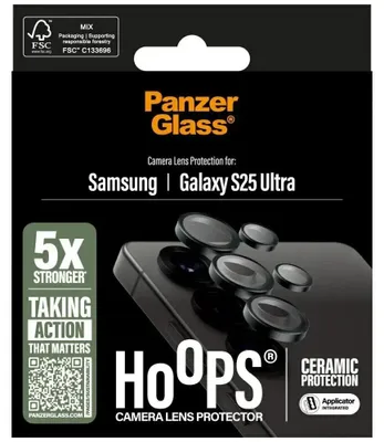 Produktbild von PanzerGlass Hoops Ceramic Kamera SP Galaxy S25 Ultra schwarz
