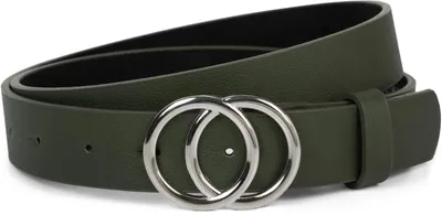 Produktbild von styleBREAKER Damen Gürtel 3 cm | Glänzende Ringschnalle in Gold oder Silber | Verstellbarer Taillengürtel & Hüftgürtel | Glattes Kunstleder für Kleider & Jeans