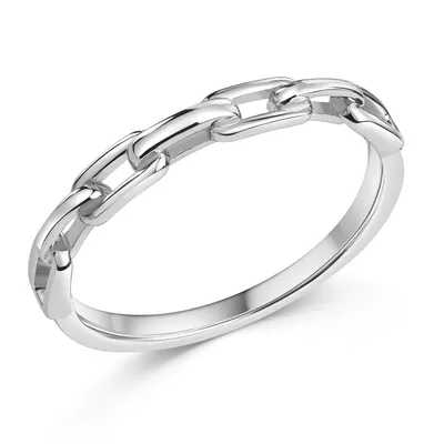 Produktbild von MATERIA by Matthias Wagner Kettenring Silber 925 für Damen rhodiniert Größen 50 52 54 56 58 60 62 in Schmuckbox SR-176