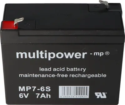 Produktbild von Multipower MP7-6S, WP7-6S Akku Blei PB 6Volt 7Ah