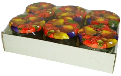 Zdjęcie produktu dla EMSY Schraubdeckelglas mit TO-Deckel, 6er Pack 121330 4012699590072