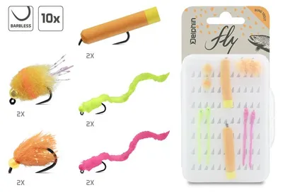 Image de DELPHIN FLY Bung trout, lot de mouches artificielles, 10 pièces, 101006112