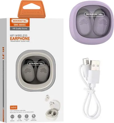 Zdjęcie produktu dla Słuchawki Bluetooth Somostel I660 Earbuds Fioletowy Tws