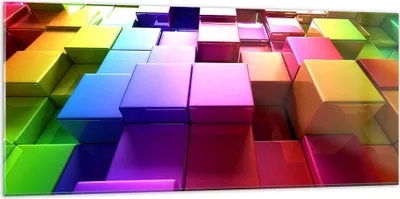 Produktbild von Bilder auf glas - Abstrakt bunt entwurf muster - 120x50cm - Glasbilder - Wandbilder - Kunstdruck - zum Aufhängen bereit - Wanddekoration aus Glas - Glas Bilder - Wandbild auf Glas - GAB120x50-2174